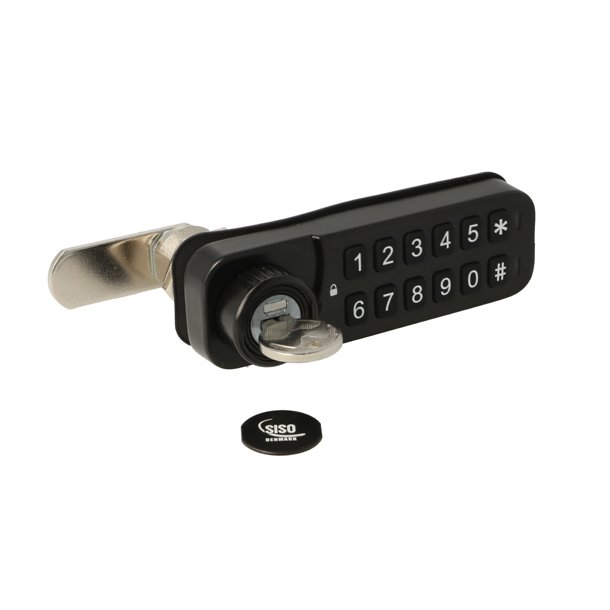 Elektr. Skabsl�s "Vic" 30mm, H�jre - Sort - Privat/Offentlig