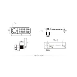 Elektr. Skabsl�s "Vic" 30mm, H�jre - Hvid - Privat/Offentlig
