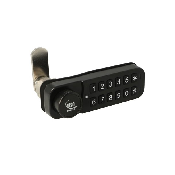 Elektr. Skabsl�s "Vic" 30mm, H�jre - Sort - Privat/Offentlig