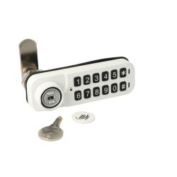 Elektr. Skabsl�s "Vic" 30mm, H�jre - Hvid - Privat/Offentlig