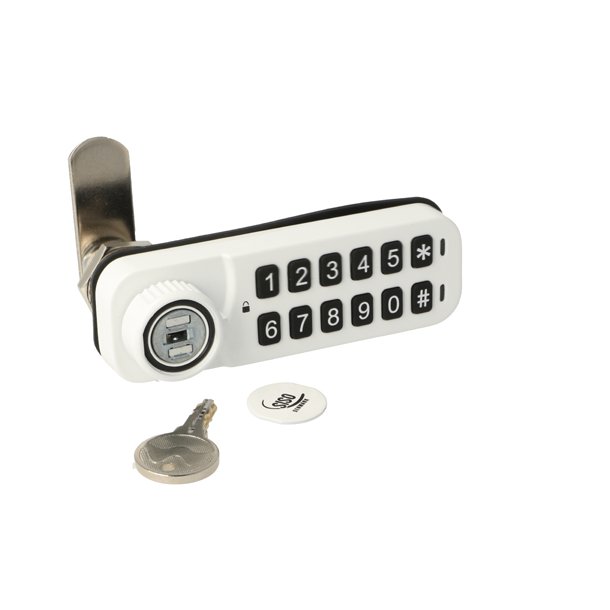 Elektr. Skabsl�s "Vic" 30mm, H�jre - Hvid - Privat/Offentlig