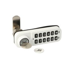 Elektr. Skabsl�s "Vic" 30mm, H�jre - Hvid - Privat/Offentlig