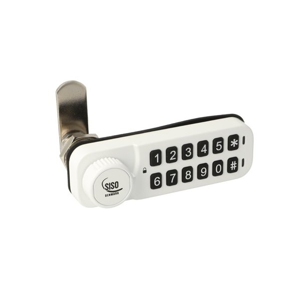 Elektr. Skabsl�s "Vic" 30mm, H�jre - Hvid - Privat/Offentlig