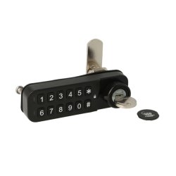 Elektr. Skabsl�s "Vic" 30mm, Venstre-Sort - Privat/Offentlig