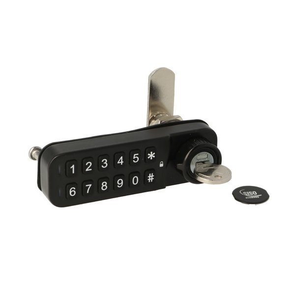 Elektr. Skabsl�s "Vic" 30mm, Venstre-Sort - Privat/Offentlig