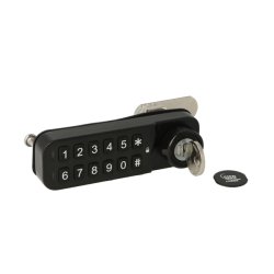 Elektr. Skabsl�s "Vic" 30mm, Venstre-Sort - Privat/Offentlig