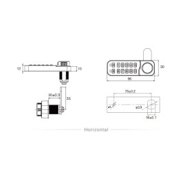 Elektr. Skabsl�s "Vic" 30mm, Venstre-Sort - Privat/Offentlig