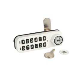 Elektr. Skabsl�s "Vic" 30mm, Venstre-Hvid - Privat/Offentlig