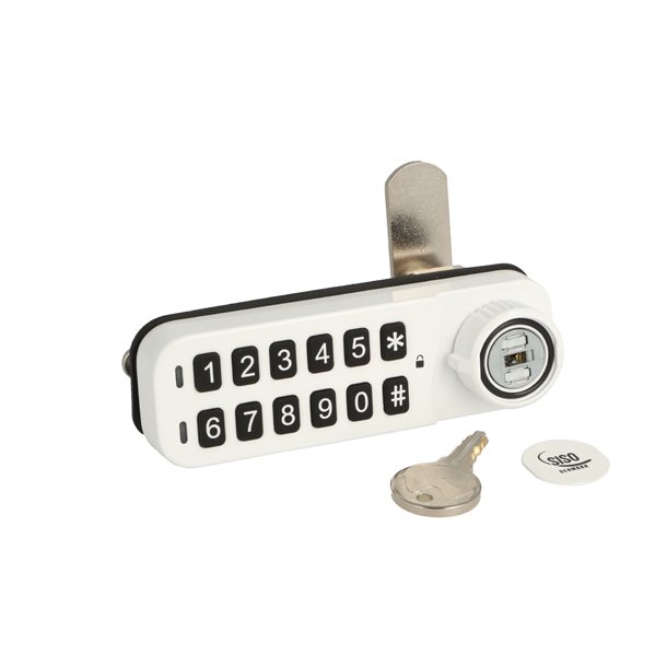 Elektr. Skabsl�s "Vic" 30mm, Venstre-Hvid - Privat/Offentlig