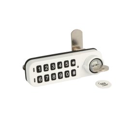 Elektr. Skabsl�s "Vic" 30mm, Venstre-Hvid - Privat/Offentlig