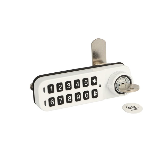 Elektr. Skabsl�s "Vic" 30mm, Venstre-Hvid - Privat/Offentlig