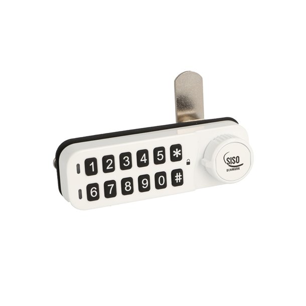 Elektr. Skabsl�s "Vic" 30mm, Venstre-Hvid - Privat/Offentlig