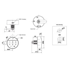 Elektronisk Skabsls "Mary" 19x20mm-Privat eller Offentlig