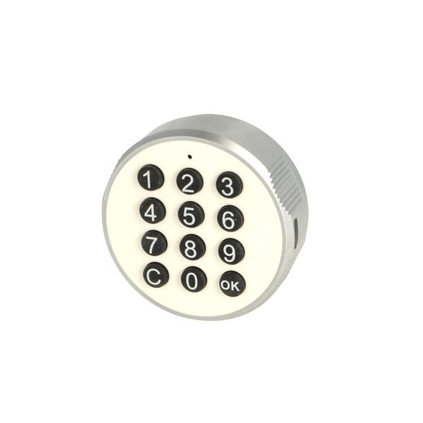 Elektronisk Skabsl�s "Phil" �19x30mm-Hvid-Privat/Offentlig
