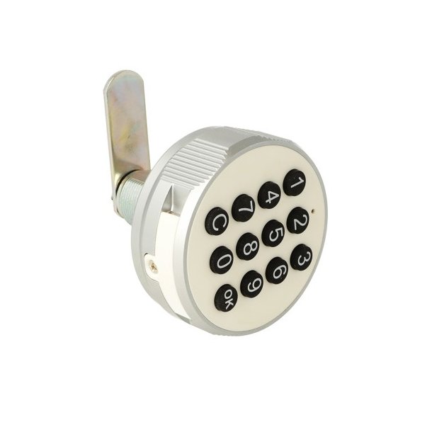 Elektronisk Skabsl�s "Phil" �19x30mm-Hvid-Privat/Offentlig