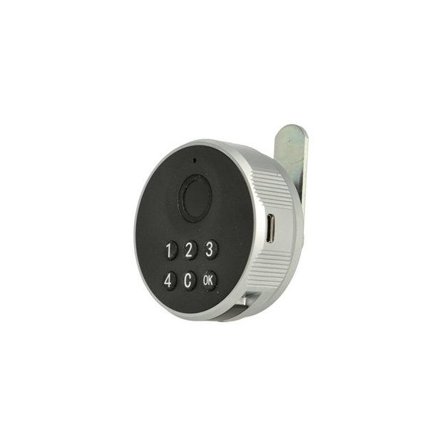 Elektronisk Fingeraftryksl�s "Phil" �19x20mm-Sort-Privat/Off