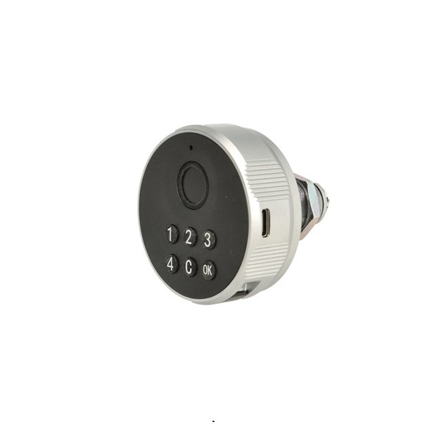 Elektronisk Fingeraftryksl�s "Phil" �19x30mm-Sort-Privat/Off