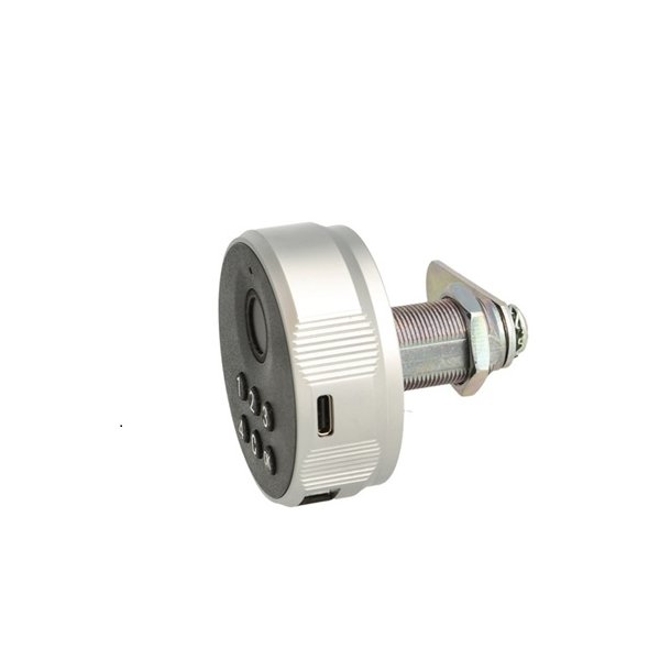 Elektronisk Fingeraftryksl�s "Phil" �19x30mm-Sort-Privat/Off