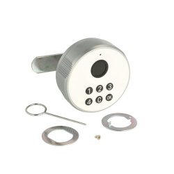 Elektronisk Fingeraftryksl�s "Phil" �19x20mm-Hvid-Privat/Off