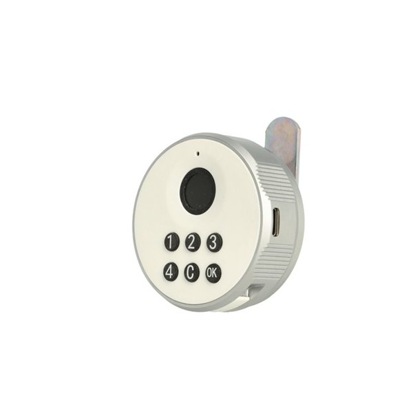 Elektronisk Fingeraftryksl�s "Phil" �19x20mm-Hvid-Privat/Off