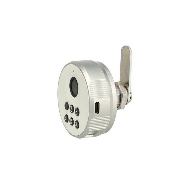 Elektronisk Fingeraftryksl�s "Phil" �19x20mm-Hvid-Privat/Off