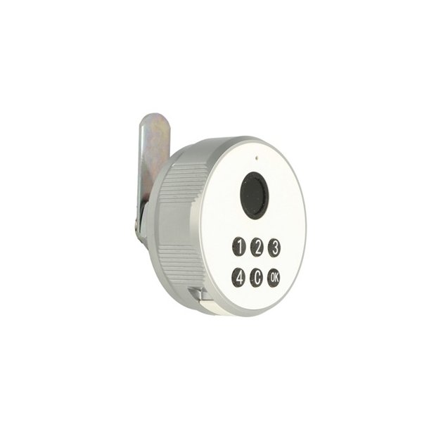 Elektronisk Fingeraftryksl�s "Phil" �19x20mm-Hvid-Privat/Off