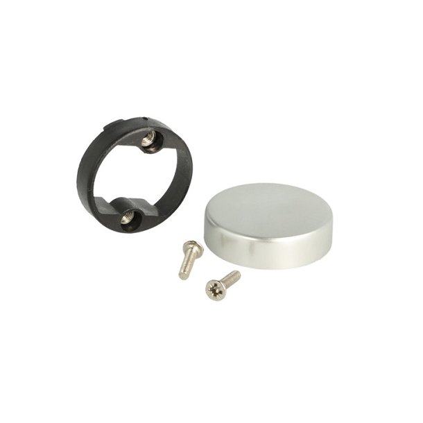 Dkkappe 30mm - Aluminium Look - til Glashngsel 26mm