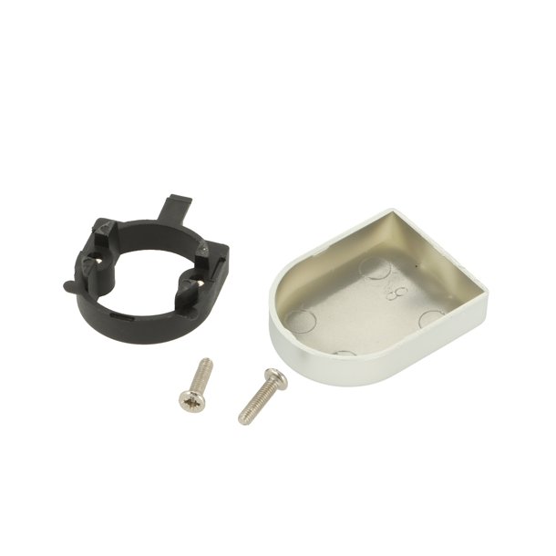 Dkkappe 40x30mm - Aluminium Look - til Glashngsel 26mm