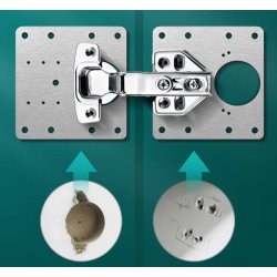 Reparationsplade 90x90mm til Hngsel - Rustfri Stl