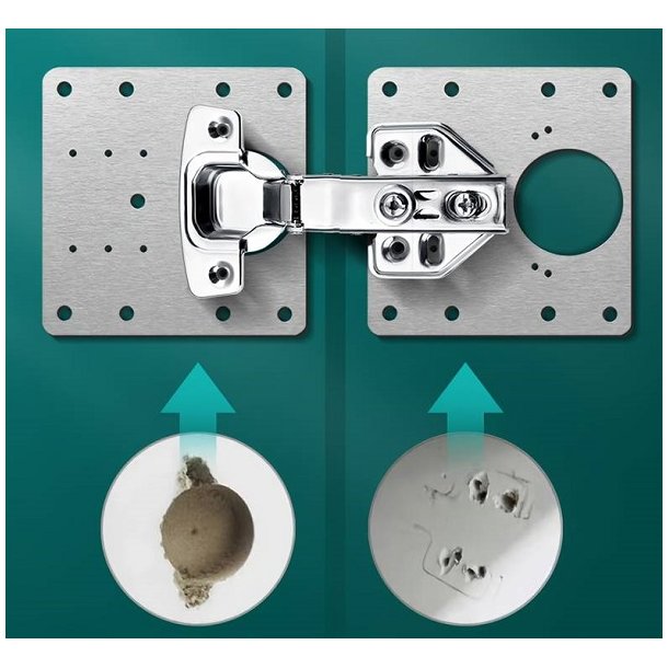 Reparationsplade 90x90mm til Hngsel - Rustfri Stl