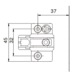 Montageplade til Skabshngsel med Fjederluk - EURO Skruer