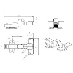 Skabsh�ngsel (C) med Fjederluk - �35mm - 100� �bning