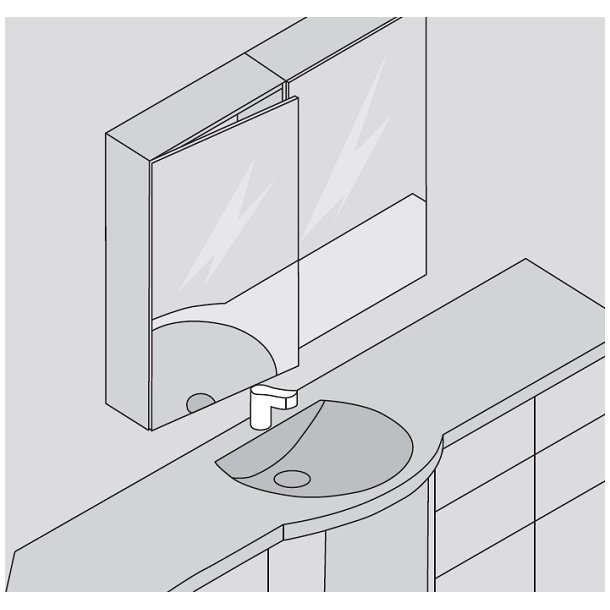 Spejlhngsel med Softclose- 125 bning