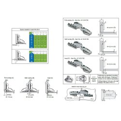 Spejlhngsel med Softclose- 125 bning