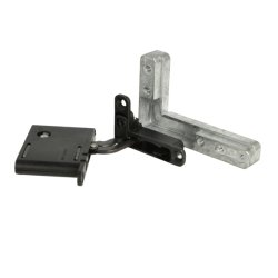 Skjult Skabshngsel "3D" Sort - med Softclose - Hjre