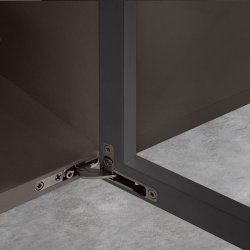 Skjult Skabshngsel "3D" Sort - med Softclose - Hjre