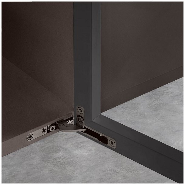 Skjult Skabshngsel "3D" Sort - med Softclose - Hjre