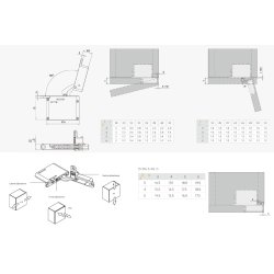 Skjult Skabsh�ngsel "3D" Sort - med Softclose - H�jre