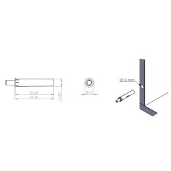 Dmper til Lger - 10x50mm - Gr