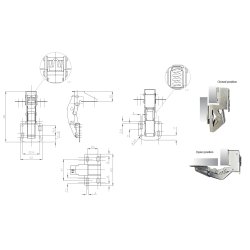 Skabshngsel med Fjederluk - Skjult - 90 grader