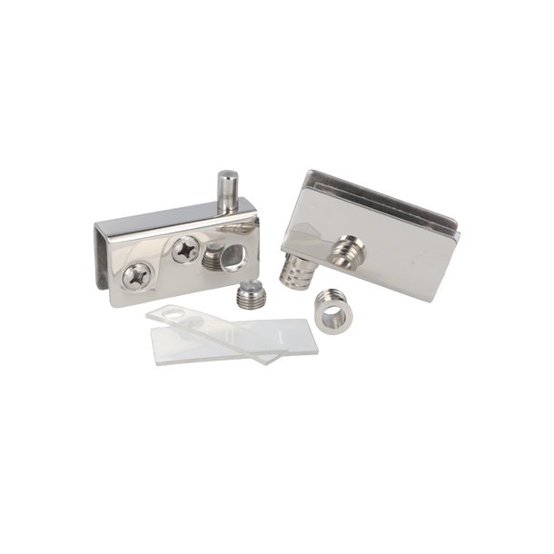 Vitrinehngsel St 8mm - uden Hulboring - Poleret Rustfri