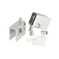 Vitrinehngsel St 4-8mm - uden Hulboring - Poleret Rustfri