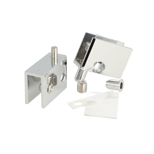 Vitrinehngsel St 4-8mm - uden Hulboring - Poleret Rustfri