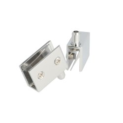 Vitrinehngsel St 4-8mm - uden Hulboring - Poleret Rustfri