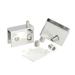 Vitrinehngsel St 4-8mm - uden Hulboring - Poleret Rustfri