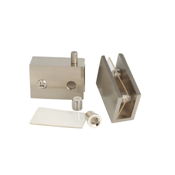 Vitrinehngsel St 4-8mm - uden Hulboring - Rustfri Look