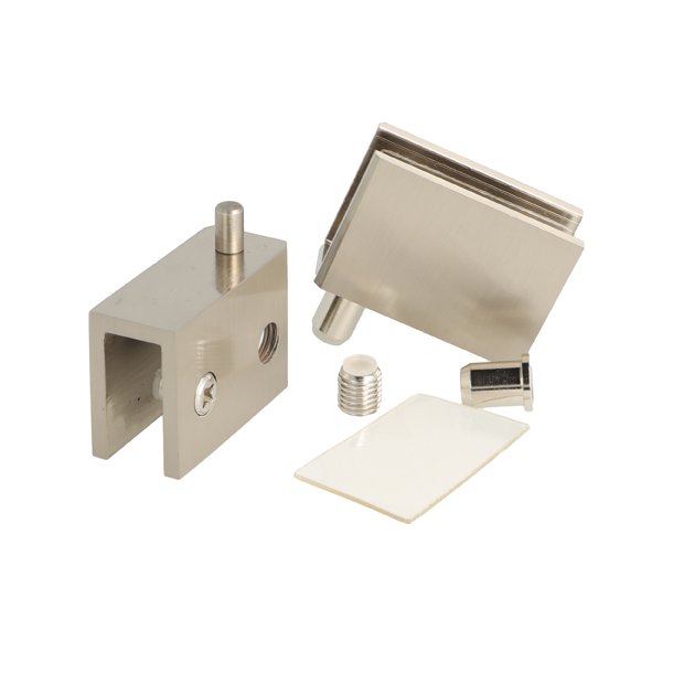 Vitrinehngsel St 4-8mm - uden Hulboring - Rustfri Look