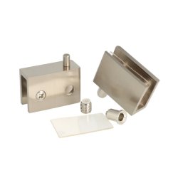 Vitrinehngsel St 4-8mm - uden Hulboring - Rustfri Look