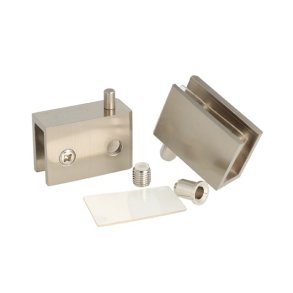 Vitrinehngsel St 4-8mm - uden Hulboring - Rustfri Look