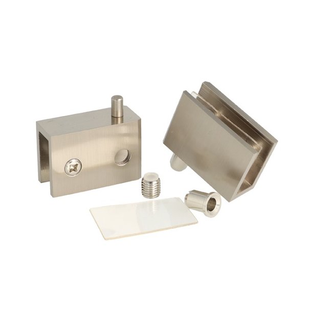 Vitrinehngsel St 4-8mm - uden Hulboring - Rustfri Look